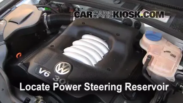 2004 Volkswagen Passat GLX 2.8L V6 Wagon Líquido de dirección asistida Controlar nivel de líquido